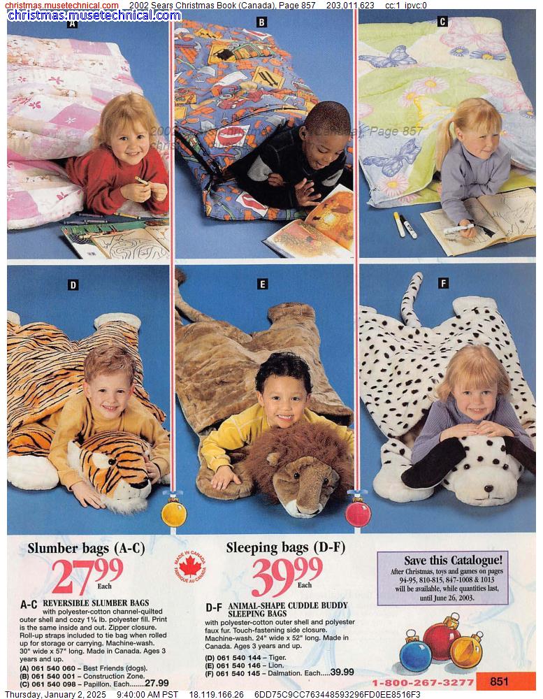 2002 Sears Christmas Book (Canada), Page 857