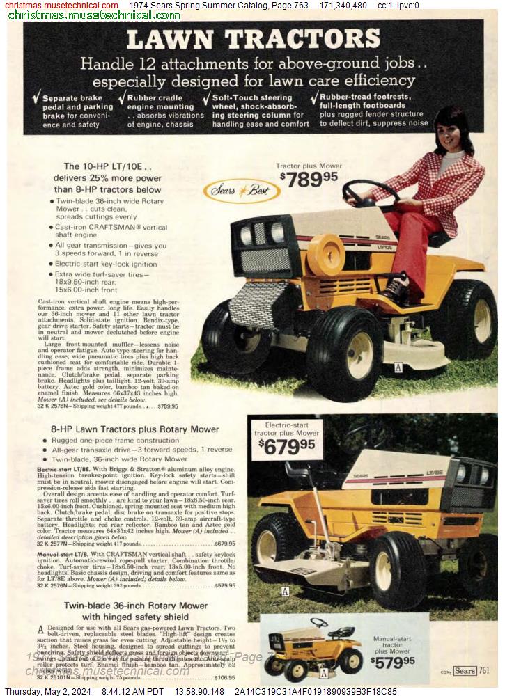 1974 Sears Spring Summer Catalog, Page 763