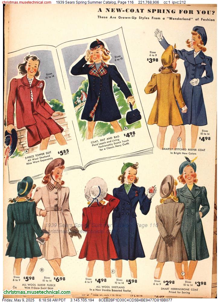 1939 Sears Spring Summer Catalog, Page 116