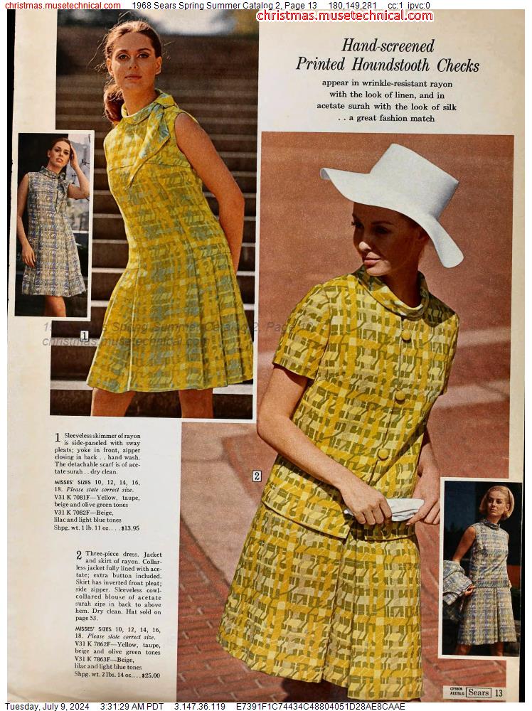 1968 Sears Spring Summer Catalog 2, Page 13