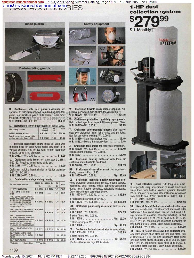 1993 Sears Spring Summer Catalog, Page 1189
