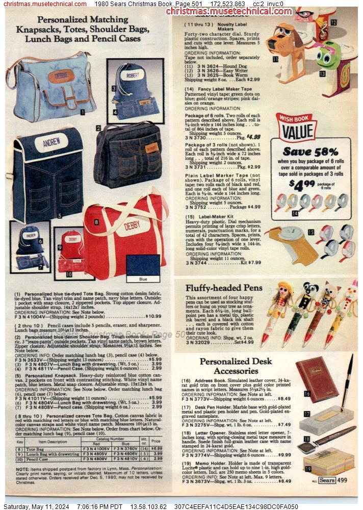 1980 Sears Christmas Book, Page 501