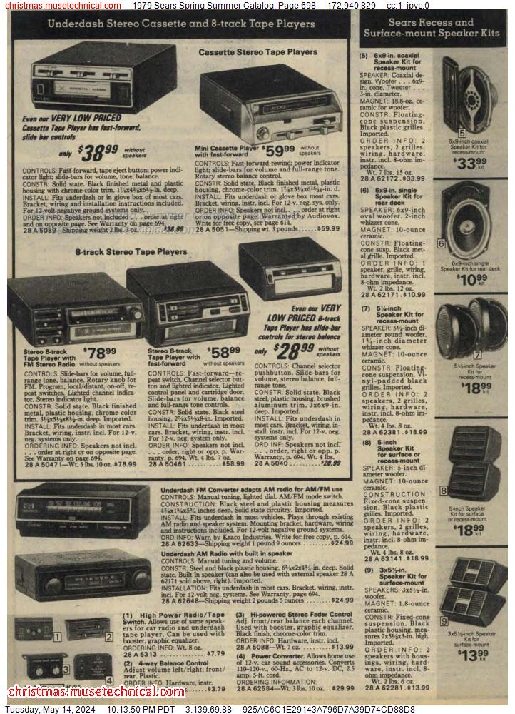 1979 Sears Spring Summer Catalog, Page 698