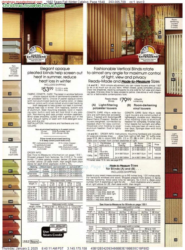 1982 Sears Fall Winter Catalog, Page 1548