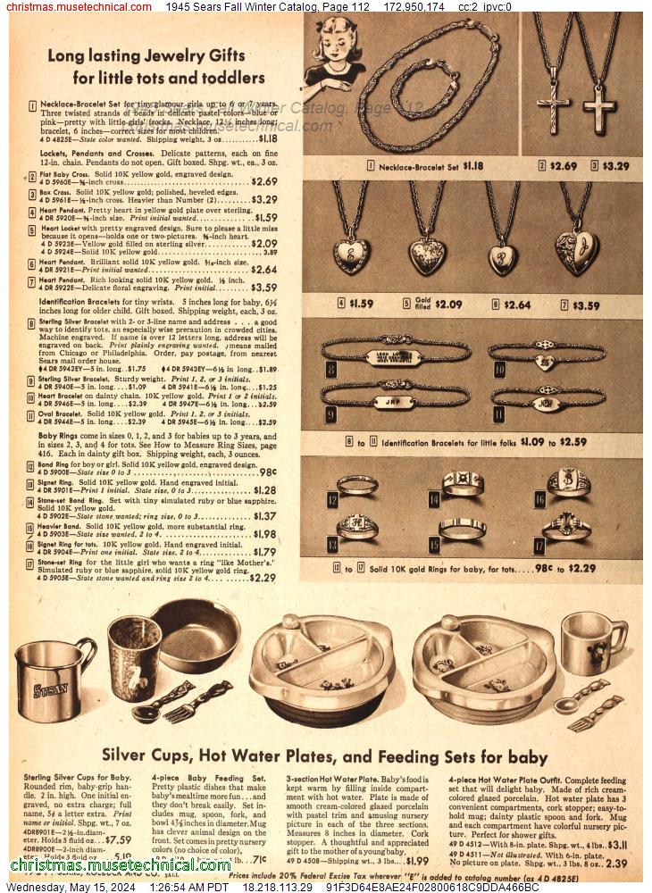 1945 Sears Fall Winter Catalog, Page 112