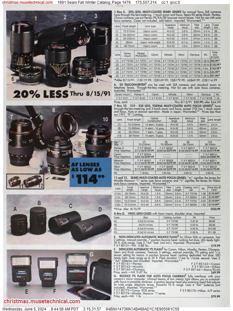 1991 Sears Fall Winter Catalog, Page 1479