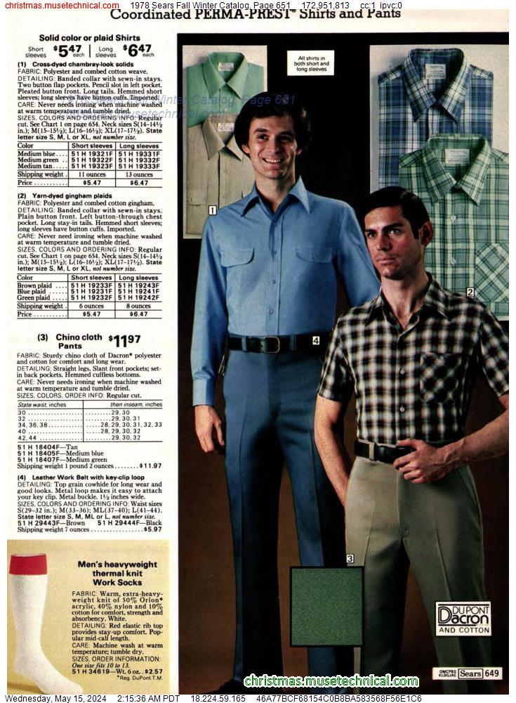 1978 Sears Fall Winter Catalog, Page 651
