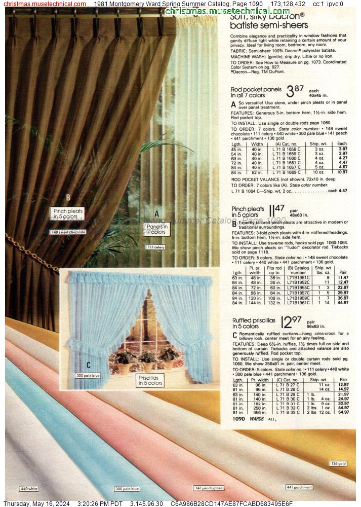 1981 Montgomery Ward Spring Summer Catalog, Page 1090