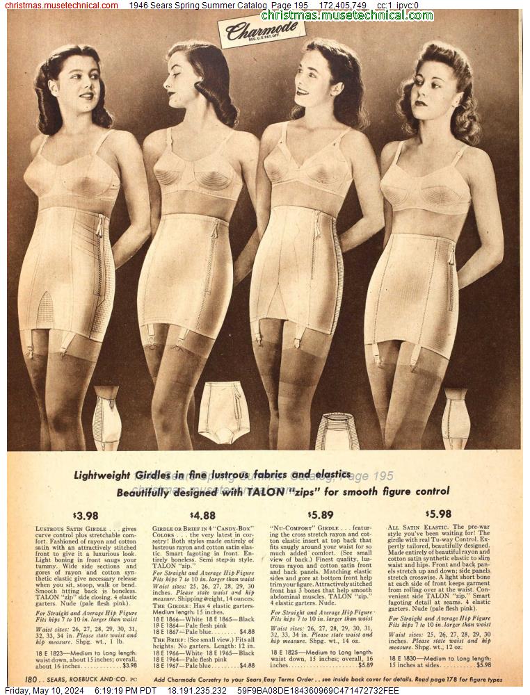 1946 Sears Spring Summer Catalog, Page 195