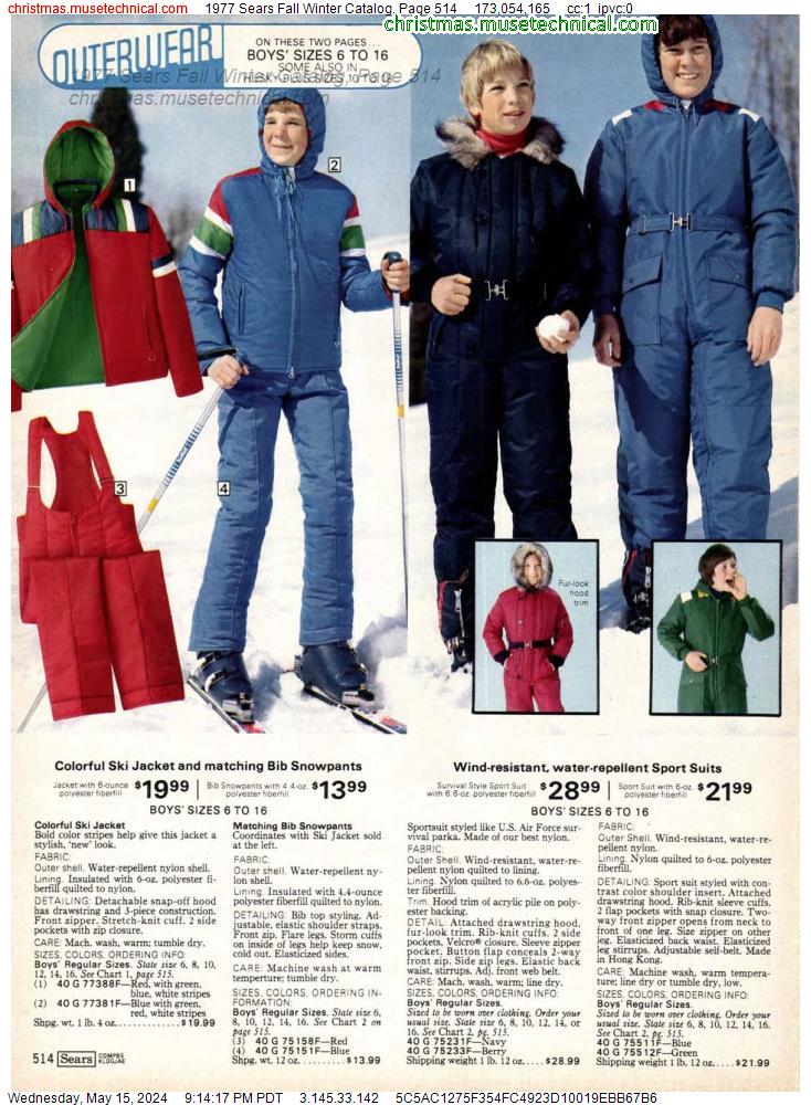 1977 Sears Fall Winter Catalog, Page 514
