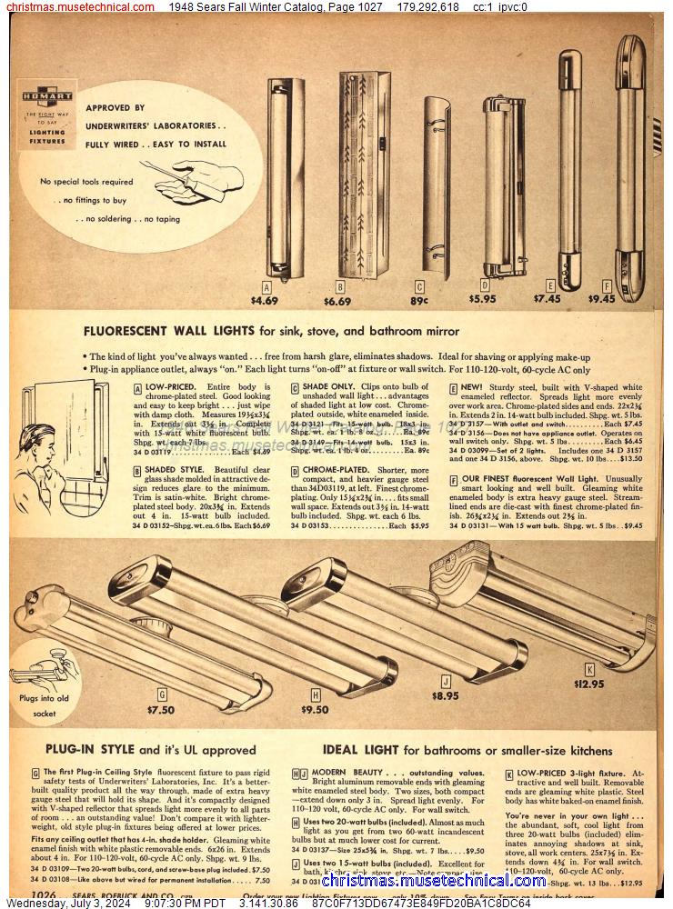1948 Sears Fall Winter Catalog, Page 1027