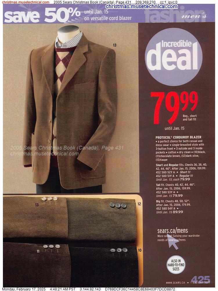 2005 Sears Christmas Book (Canada), Page 431