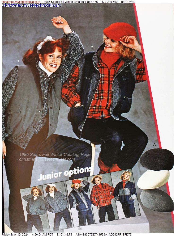 1985 Sears Fall Winter Catalog, Page 176