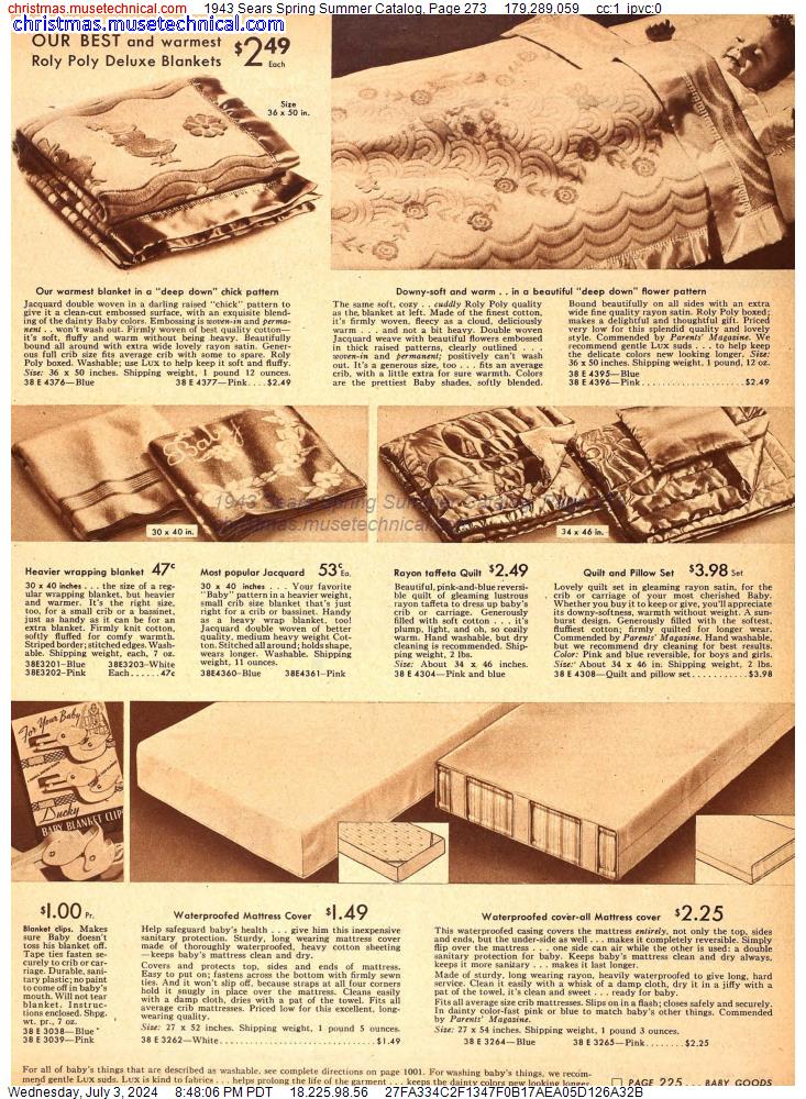 1943 Sears Spring Summer Catalog, Page 273