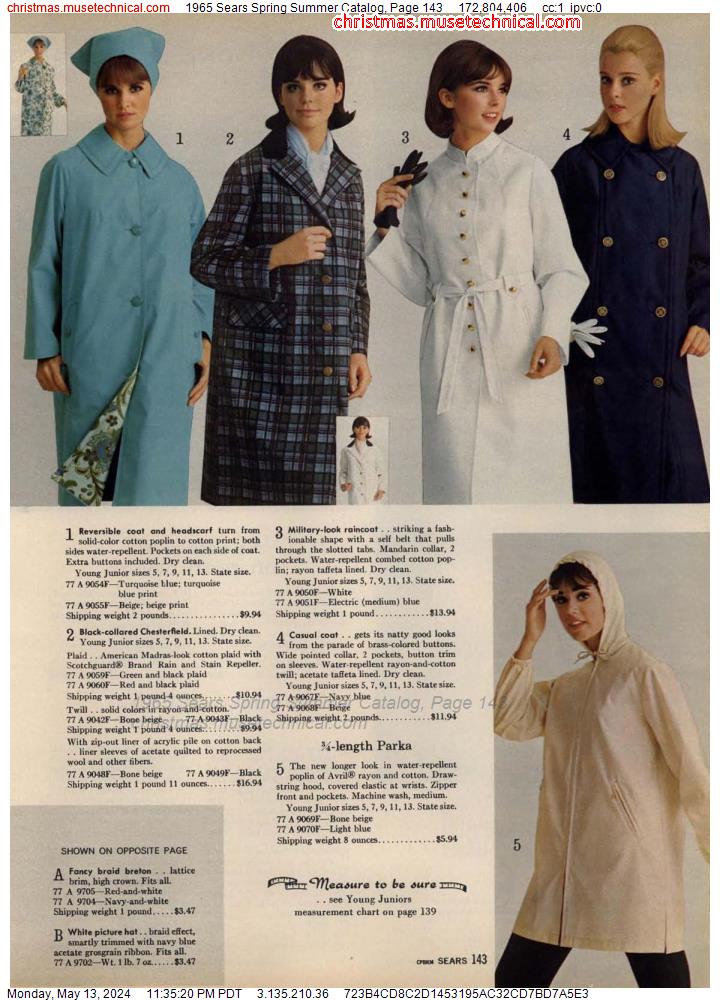 1965 Sears Spring Summer Catalog, Page 143
