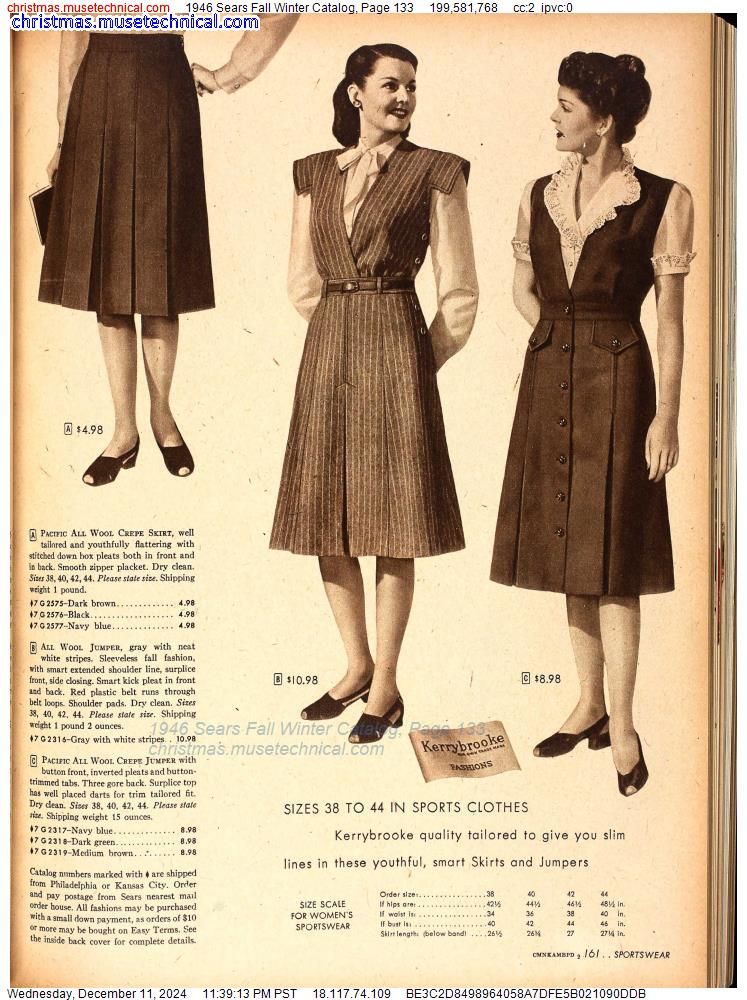 1946 Sears Fall Winter Catalog, Page 133