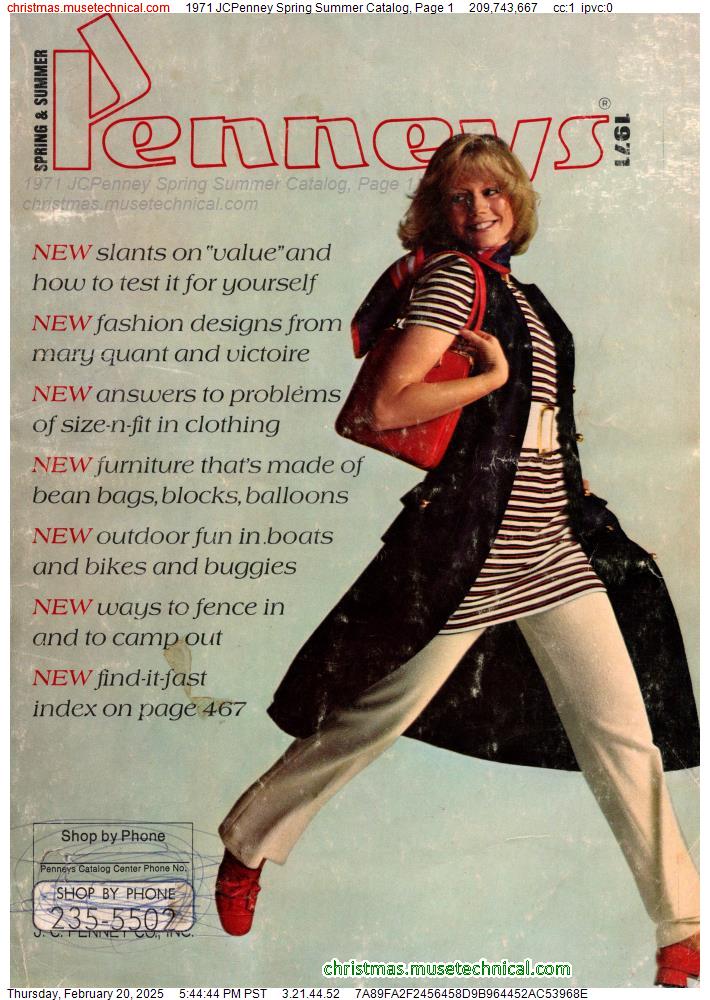 1971 JCPenney Spring Summer Catalog, Page 1