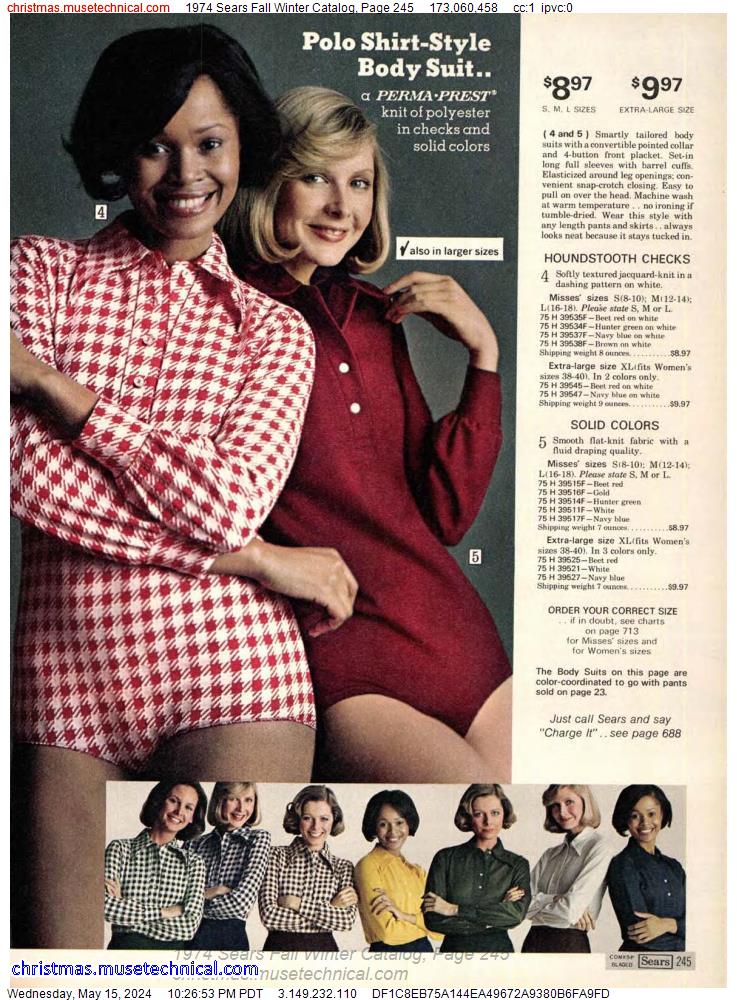 1974 Sears Fall Winter Catalog, Page 245