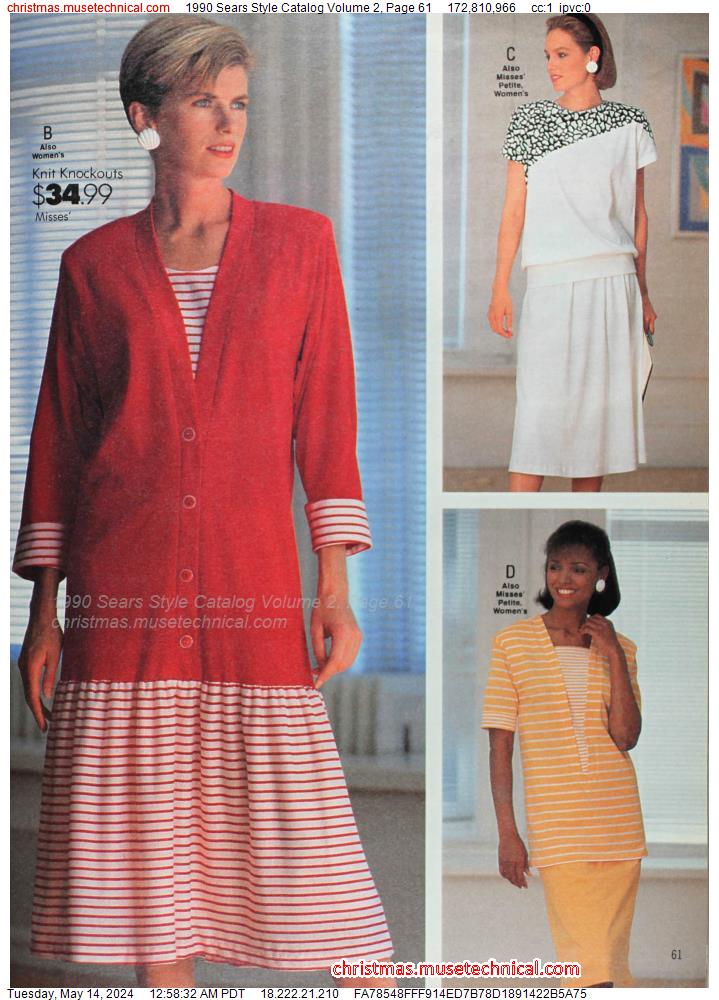 1990 Sears Style Catalog Volume 2, Page 61