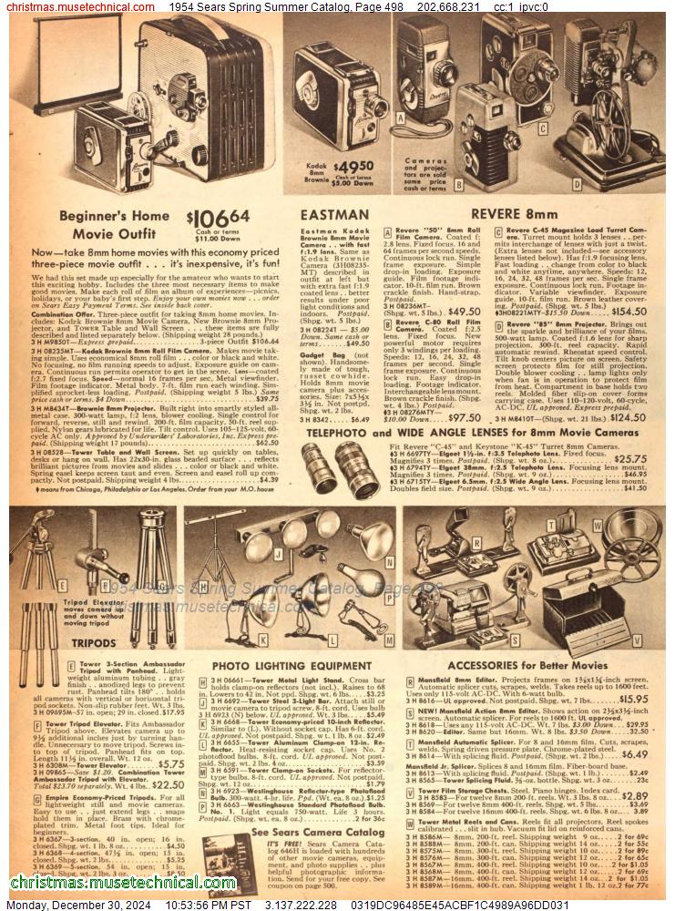 1954 Sears Spring Summer Catalog, Page 498