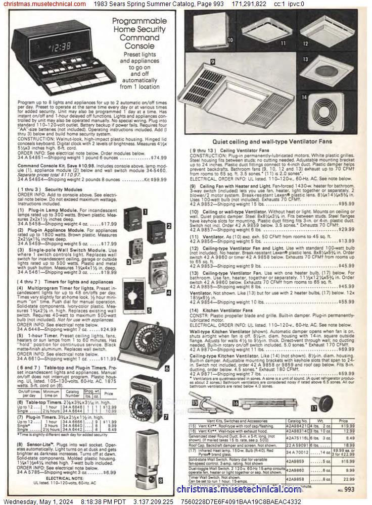 1983 Sears Spring Summer Catalog, Page 993
