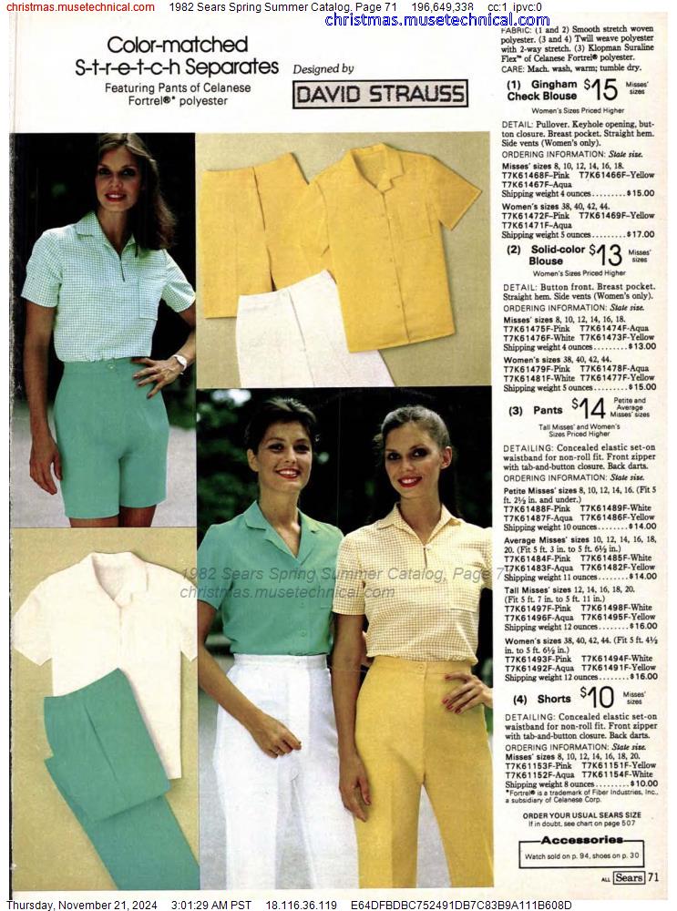 1982 Sears Spring Summer Catalog, Page 71