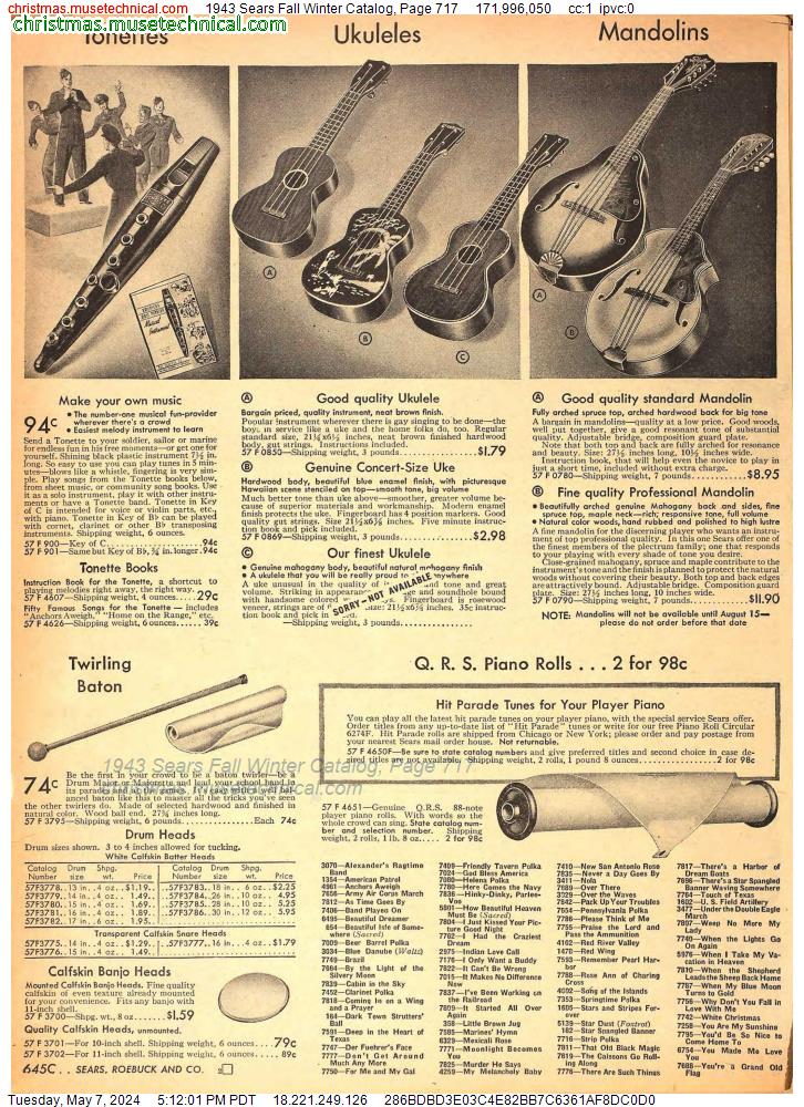 1943 Sears Fall Winter Catalog, Page 717