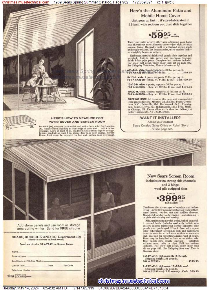 1969 Sears Spring Summer Catalog, Page 902