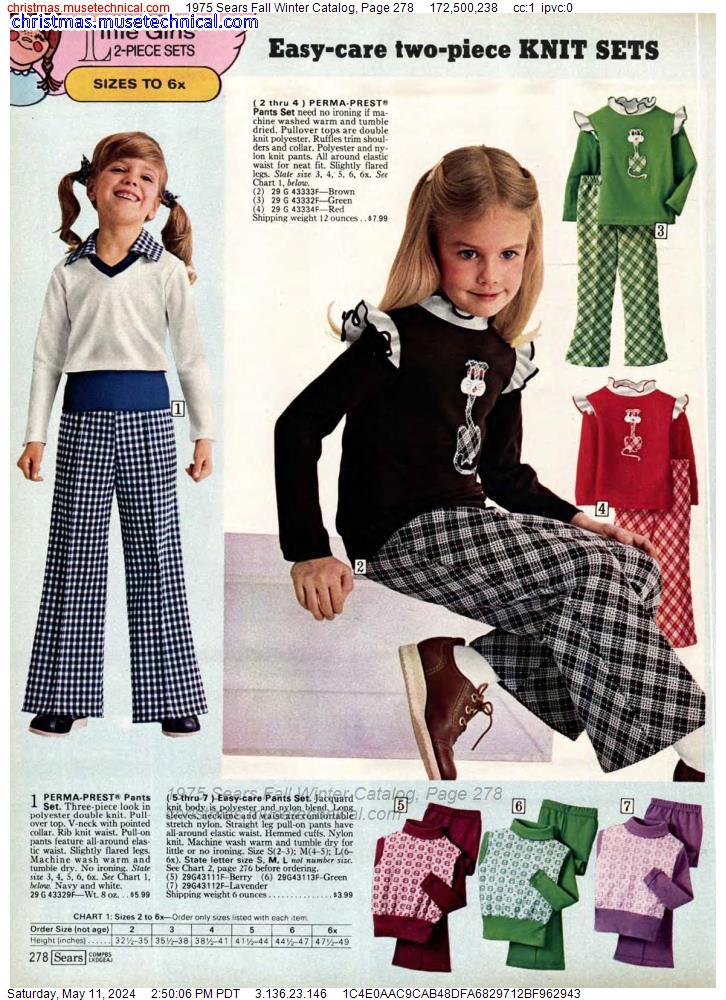 1975 Sears Fall Winter Catalog, Page 278