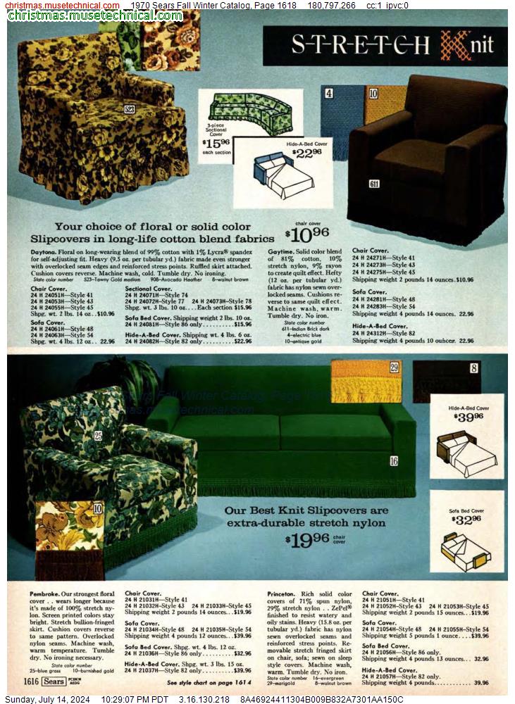 1970 Sears Fall Winter Catalog, Page 1618