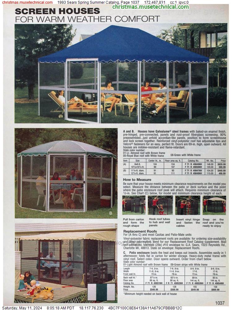 1993 Sears Spring Summer Catalog, Page 1037