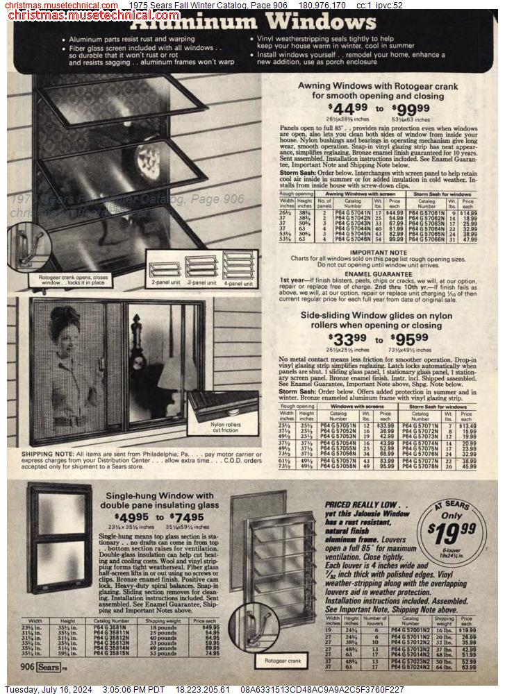 1975 Sears Fall Winter Catalog, Page 906