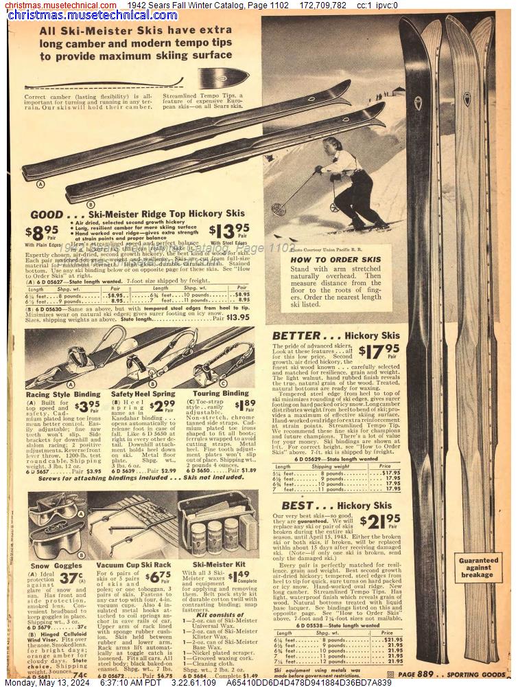 1942 Sears Fall Winter Catalog, Page 1102