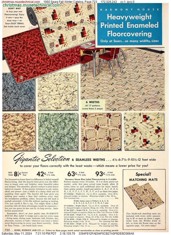 1950 Sears Fall Winter Catalog, Page 723