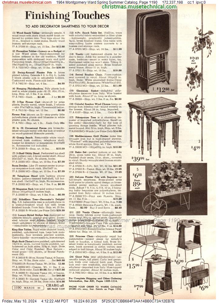 1964 Montgomery Ward Spring Summer Catalog, Page 1190