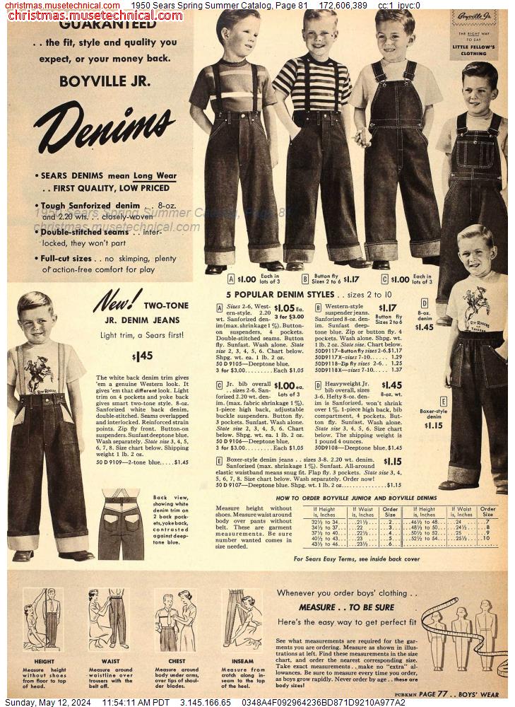 1950 Sears Spring Summer Catalog, Page 81