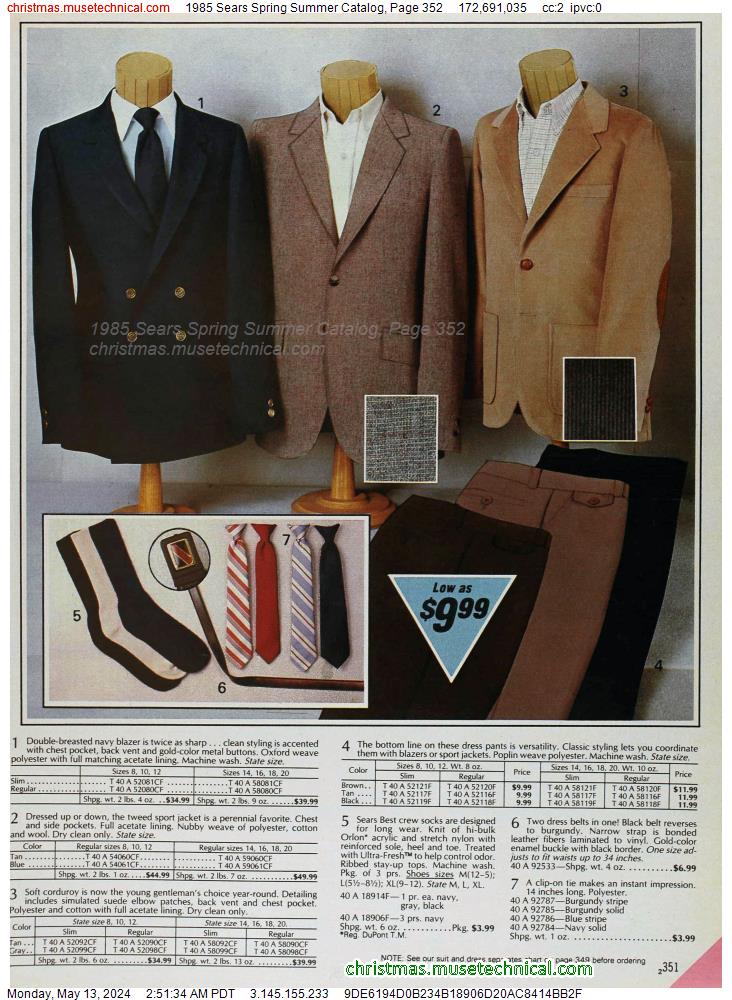 1985 Sears Spring Summer Catalog, Page 352
