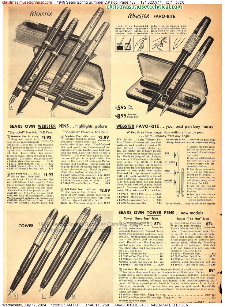1949 Sears Spring Summer Catalog, Page 753