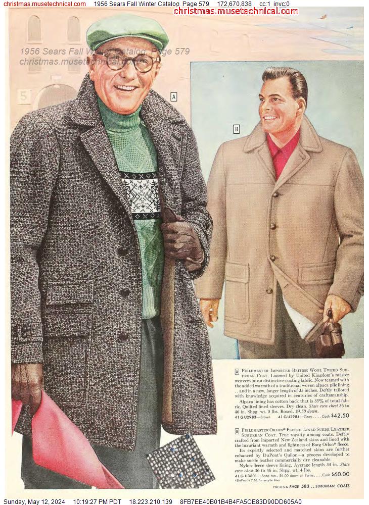 1956 Sears Fall Winter Catalog, Page 579