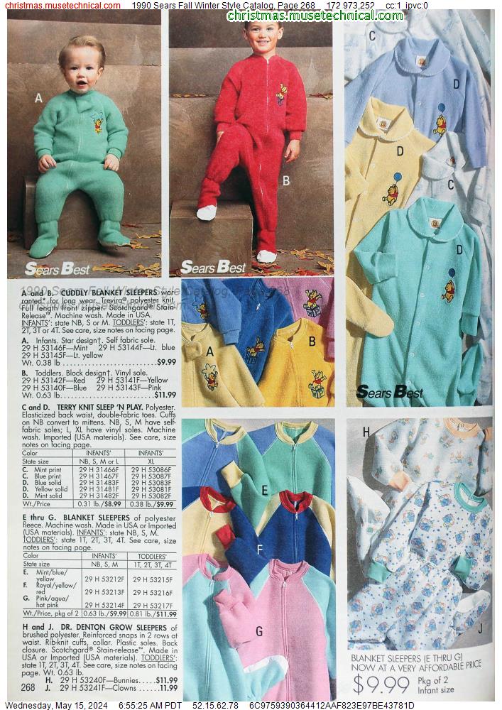 1990 Sears Fall Winter Style Catalog, Page 268