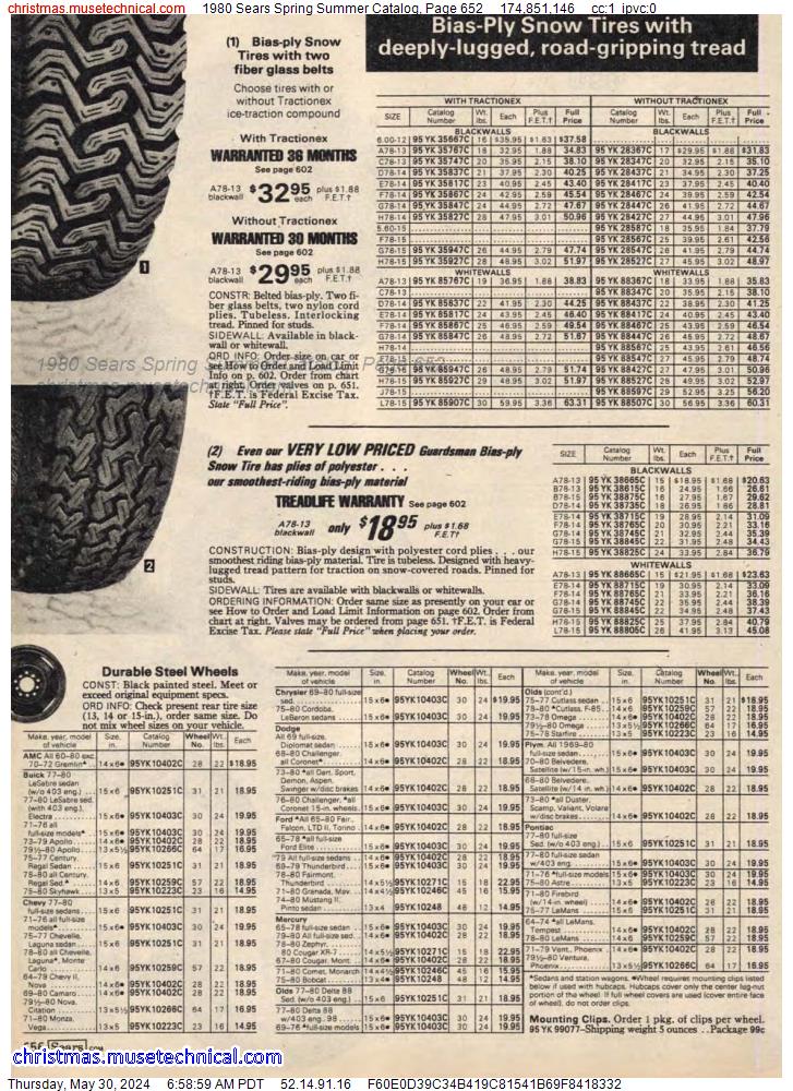 1980 Sears Spring Summer Catalog, Page 652