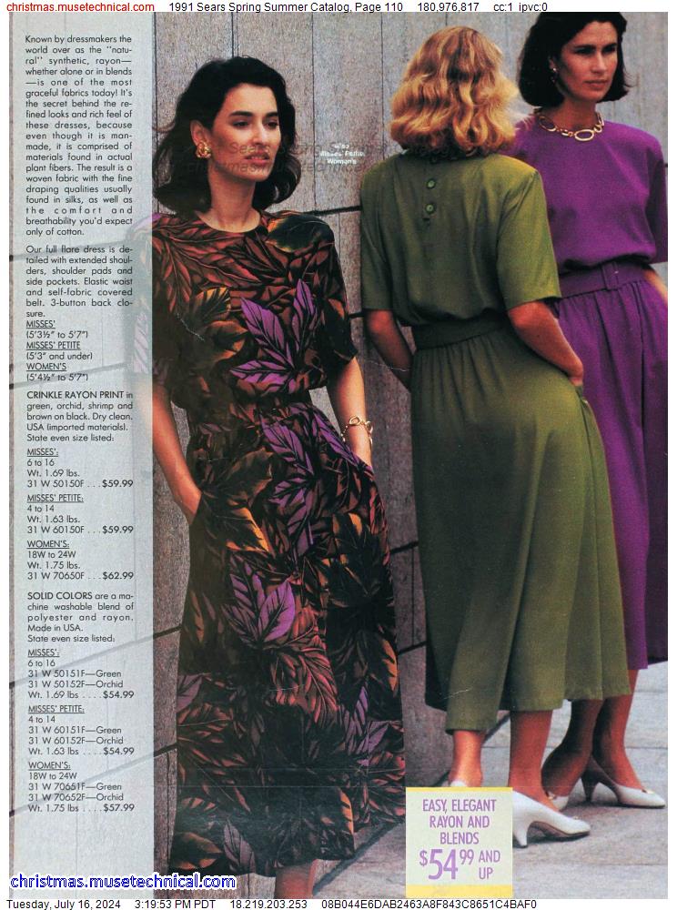 1991 Sears Spring Summer Catalog, Page 110