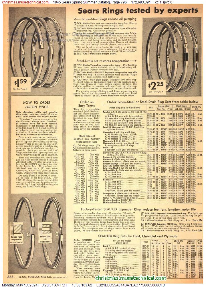1945 Sears Spring Summer Catalog, Page 796