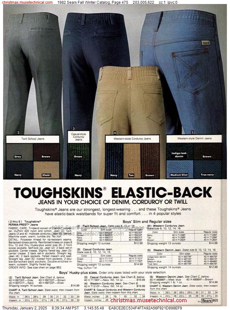 1982 Sears Fall Winter Catalog, Page 475