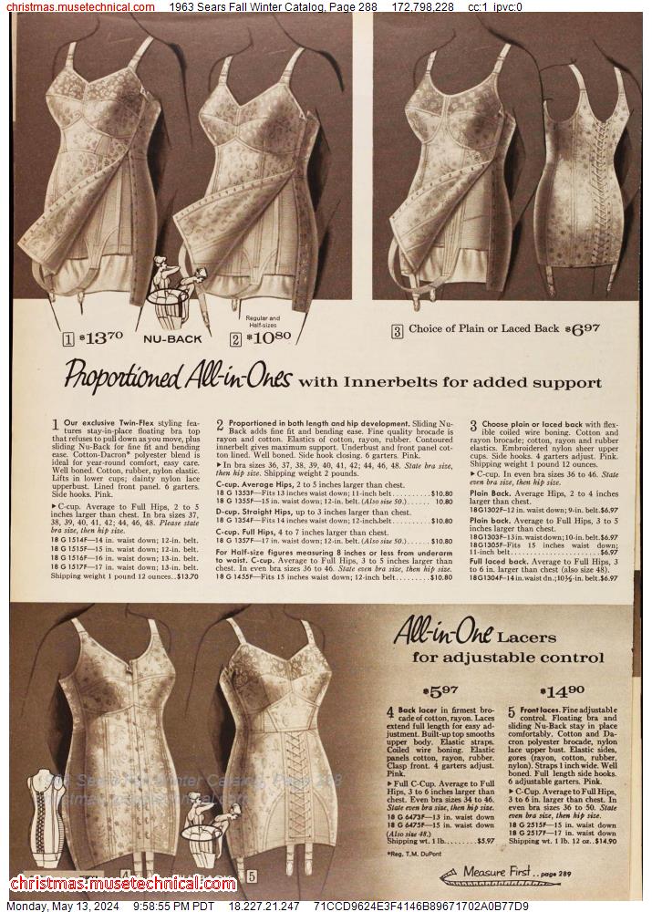1963 Sears Fall Winter Catalog, Page 288