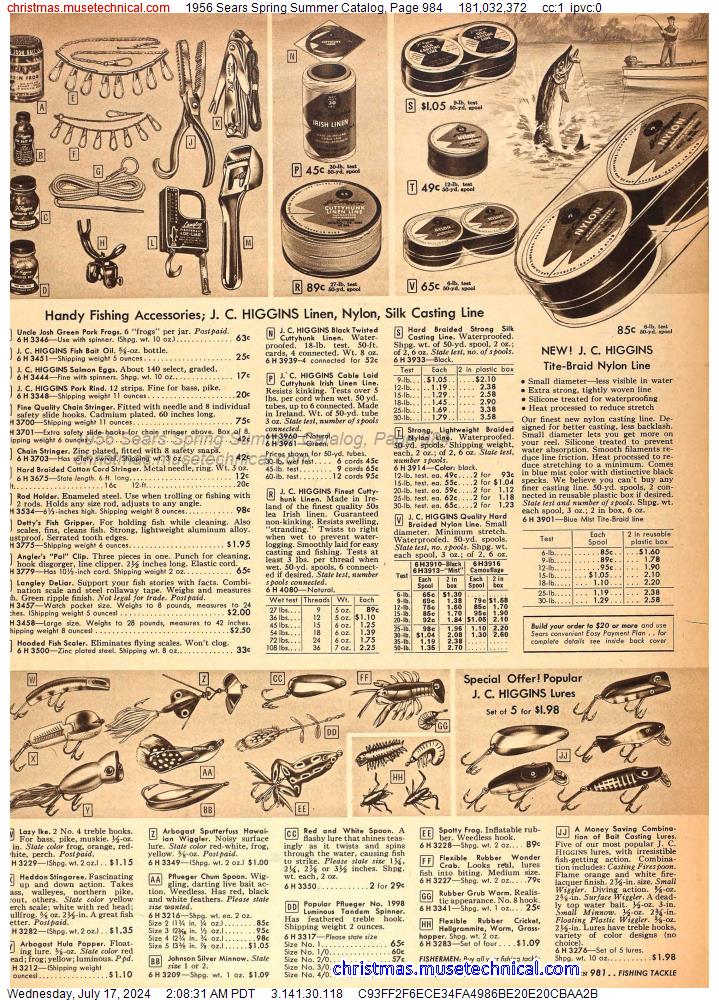 1956 Sears Spring Summer Catalog, Page 984
