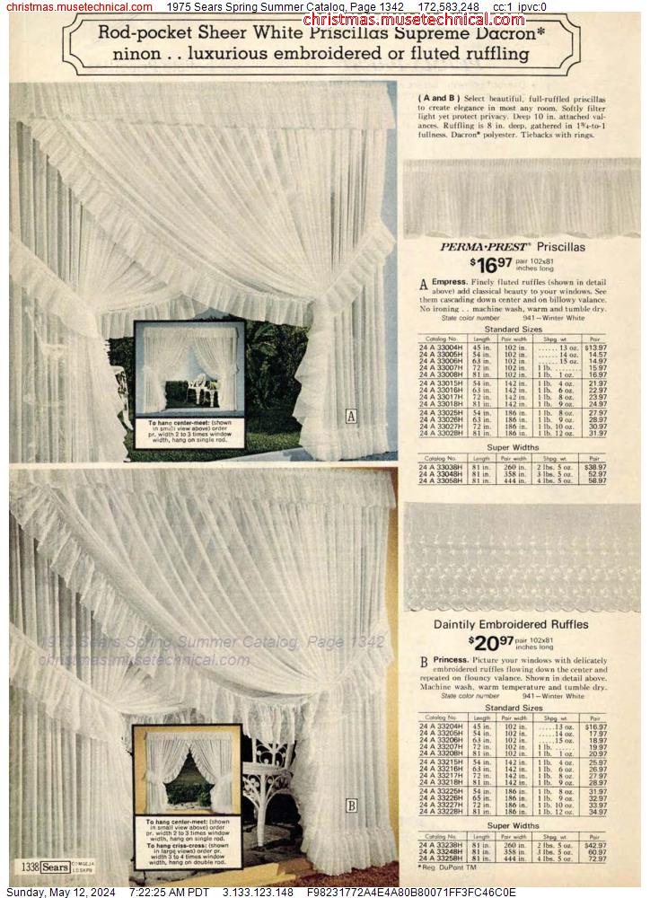 1975 Sears Spring Summer Catalog, Page 1342