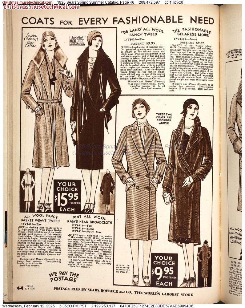 1930 Sears Spring Summer Catalog, Page 46