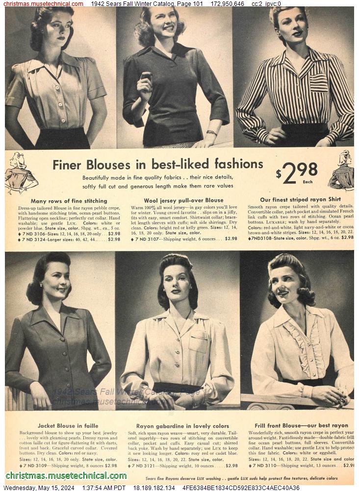 1942 Sears Fall Winter Catalog, Page 101