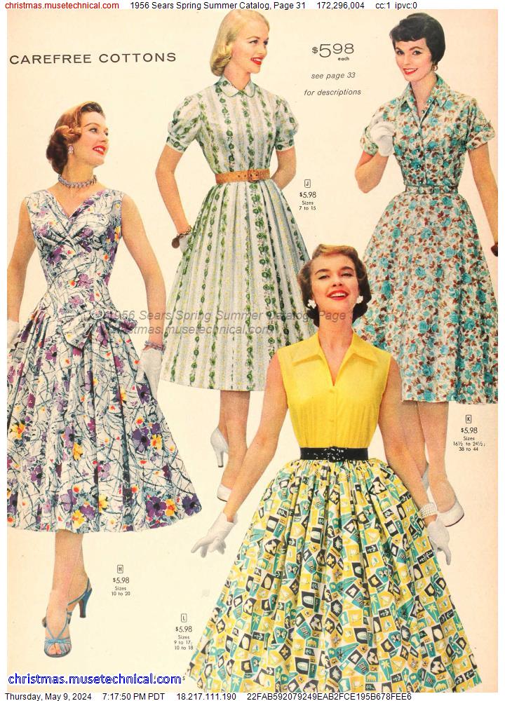 1956 Sears Spring Summer Catalog, Page 31